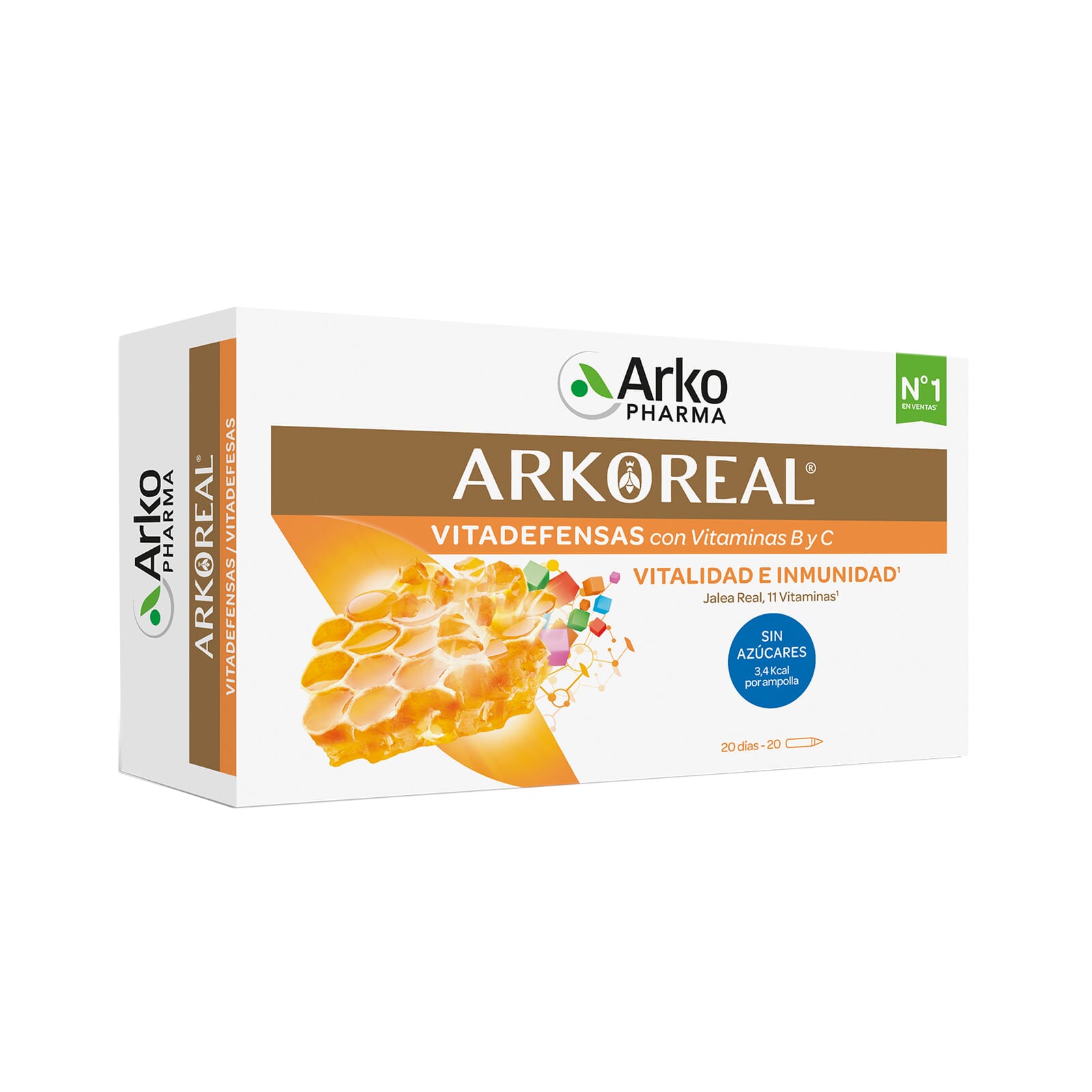 Arkoreal Jalea Real Vitadefensas Sin Azúcar 15 ml 20 Viales