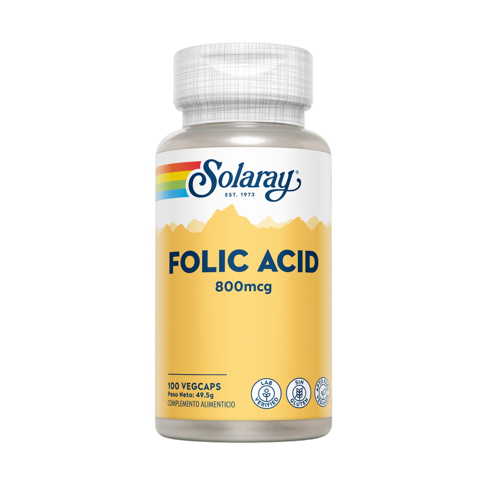 ÁCIDO FÓLICO 800mcg 100 Cápsulas vegetales