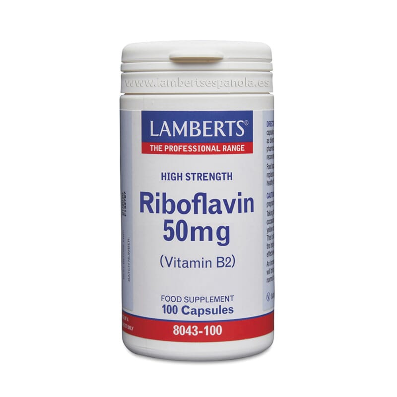 RIBOFLAVINA 50mg (VITAMINA B2) 100 Caps