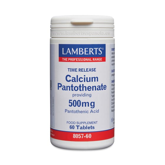 Pantotenato de Cálcio 500mg da Lamberts traz grandes benefícios para a saúde.