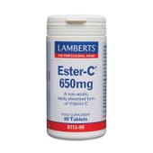 Ester-C 650mg da Lamberts é uma fórmula de vitamina C não ácida e de absorção melhorada.