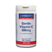 Gentle Vitamina C 500mg da Lamberts é uma fórmula não ácida e mais suave para o estômago.
