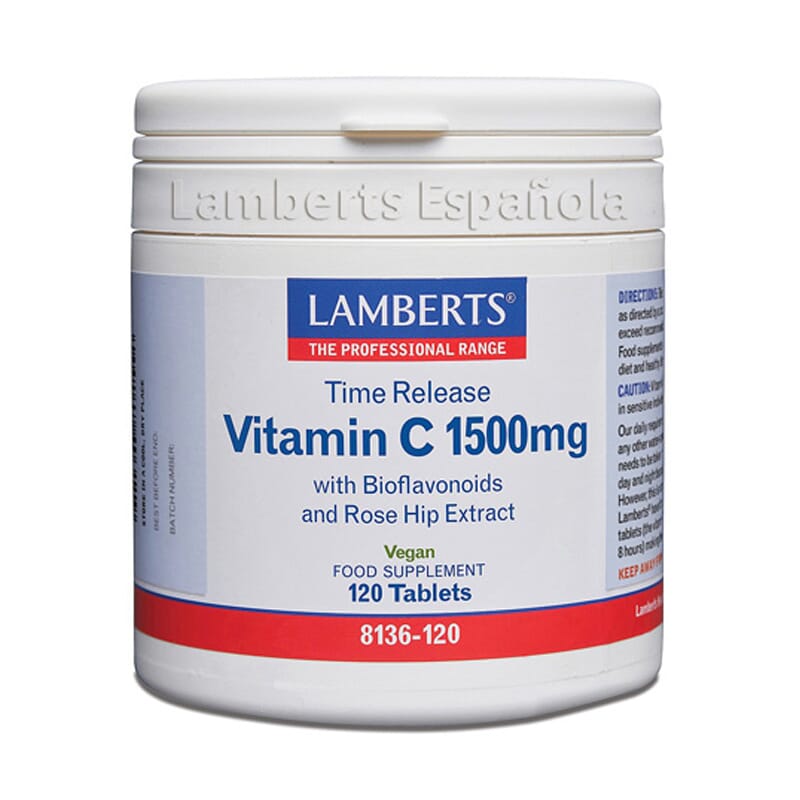 VITAMINA C 1500mg CON BIOFLAVONOIDES (LIBERACIÓN SOSTENIDA) 120 Tabs