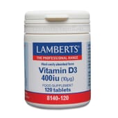 Vitamine D3 400 UI (10 µg) de Lamberts fortifie vos os et vos dents.