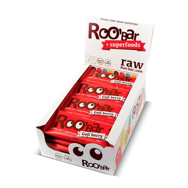 ROO’BAR BAYAS DE GOJI 20 Barritas de 30g