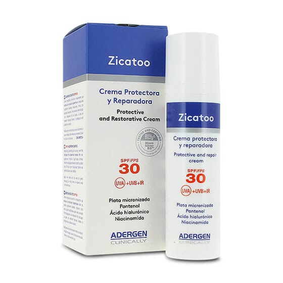 Zicatoo Crema Protectora SPF30+ hidrata, protege y repara la piel.