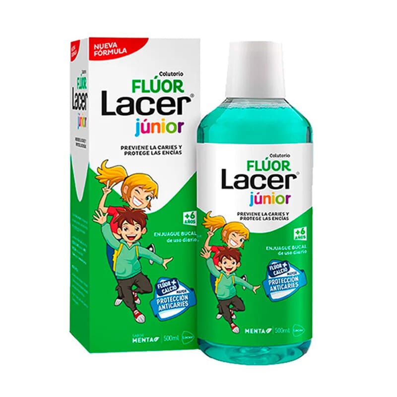 Lacer Junior Flúor Colutorio Diario Menta 500 ml