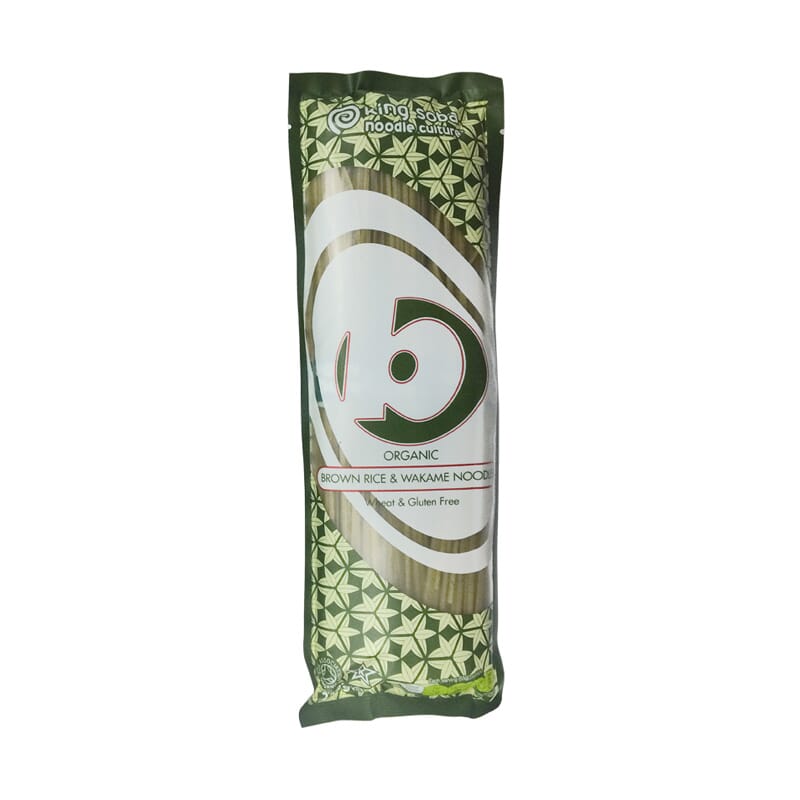 NOODLES ECOLÓGICOS DE ARROZ INTEGRAL Y WAKAME 250g