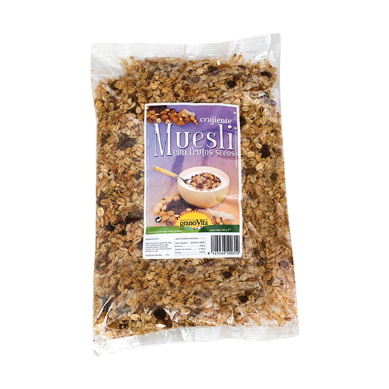 MUESLI CRUJIENTE CON FRUTOS SECOS 750g