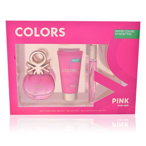 Colors Pink Lote EDT 50 ml + Body Lotion 50 ml + EDT mini vapo 10 ml da Benetton