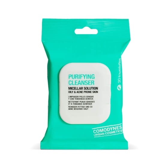 Comodynes Purifying Cleanser Detergente Pelli Grasse Con Tendenza All’Acne 20 Salviettine di Com