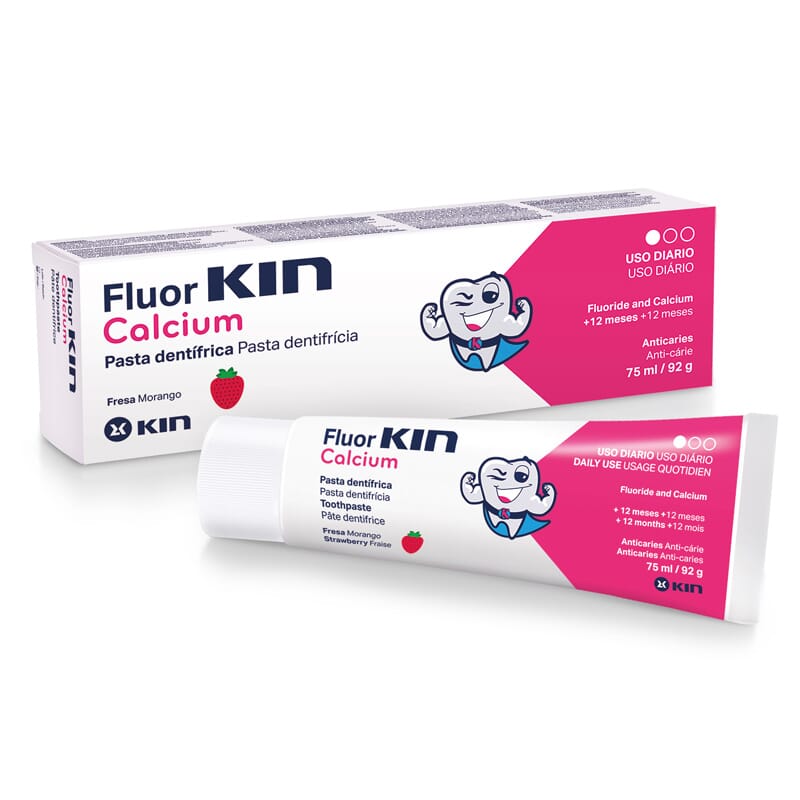 FLUOR KIN CALCIO PASTA DENTÍFRICA FRESA 75ml