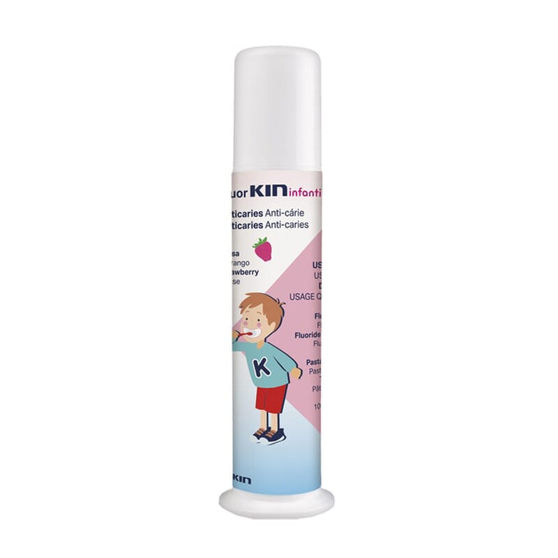 FLUOR KIN INFANTIL TANDPASTA AARDBEI MET DOSISER 100 ml