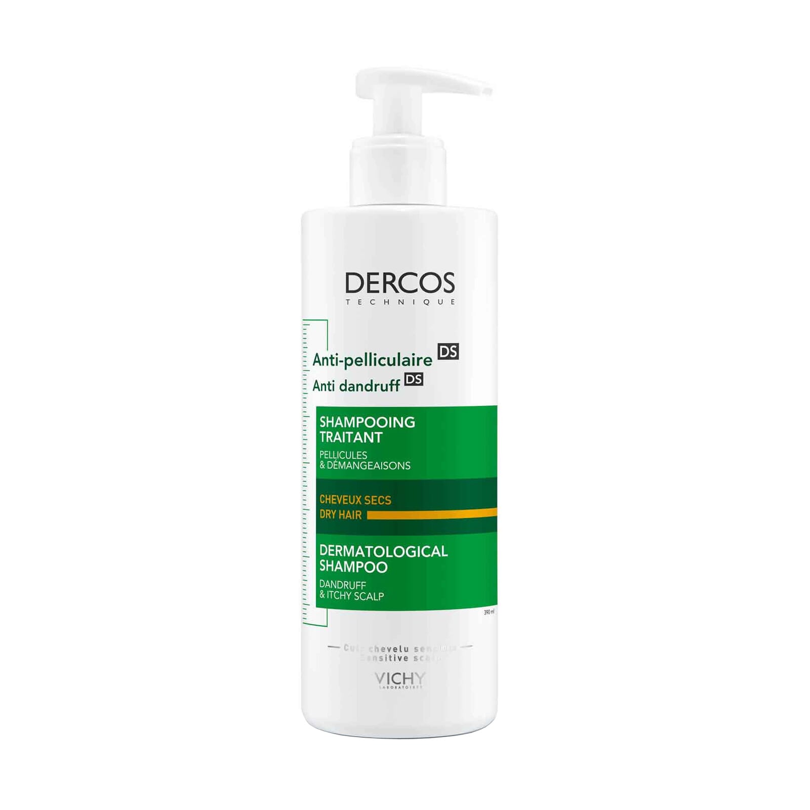 DERCOS CHAMPÚ ANTICASPA CABELLO SECO 390 ml