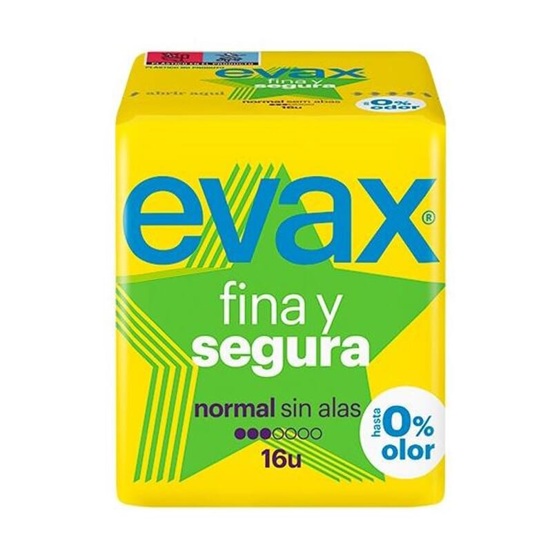 Evax Fina Y Segura Normal Sin Alas 16 Uds