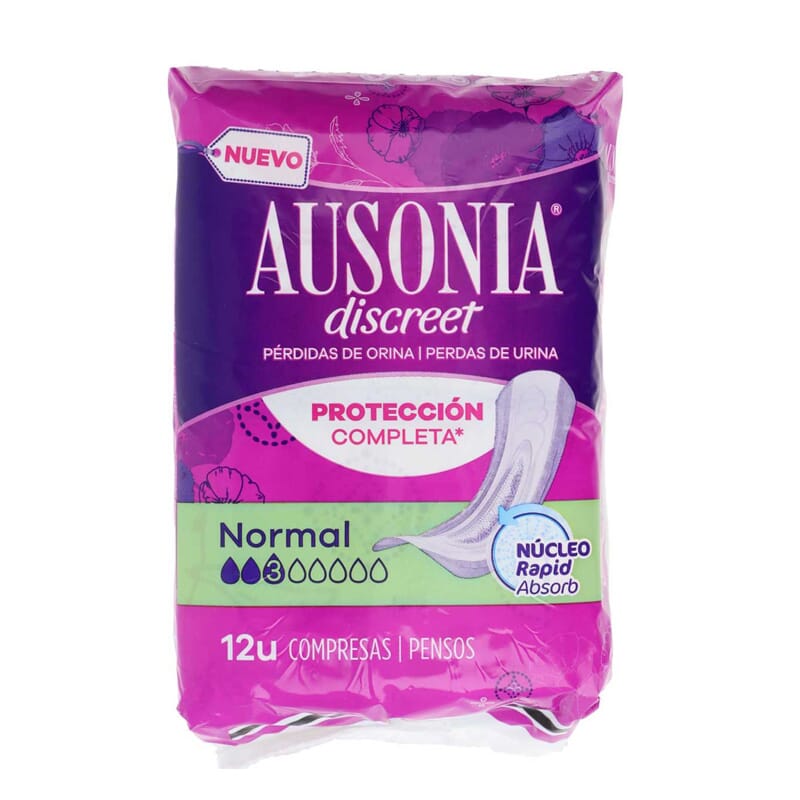 Ausonia Discreet Protección Completa Normal 12 Uds