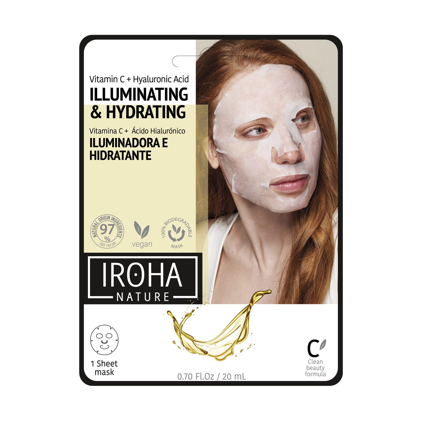 Tissue Face Mask Brightening Vitamin C + Ha 1 use