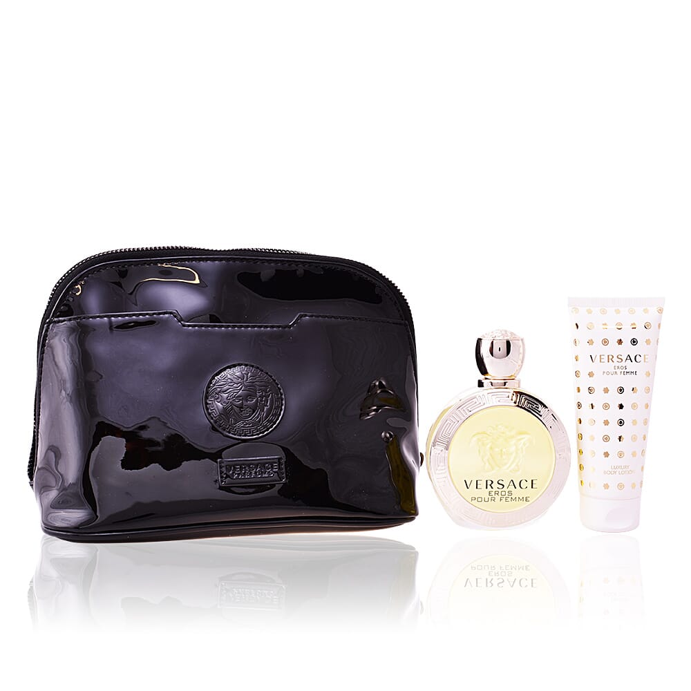 Eros pour Femme Set 3 prodotti EDP 100 ml + Portachiavi