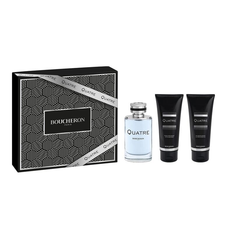 Quatre Pour Homme EDT 100 ml + Aftershave + Gel de Ducha