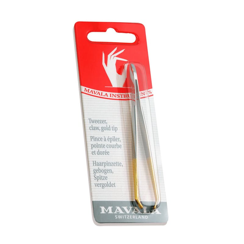 Pinza Depilación Curva Punta Dorada