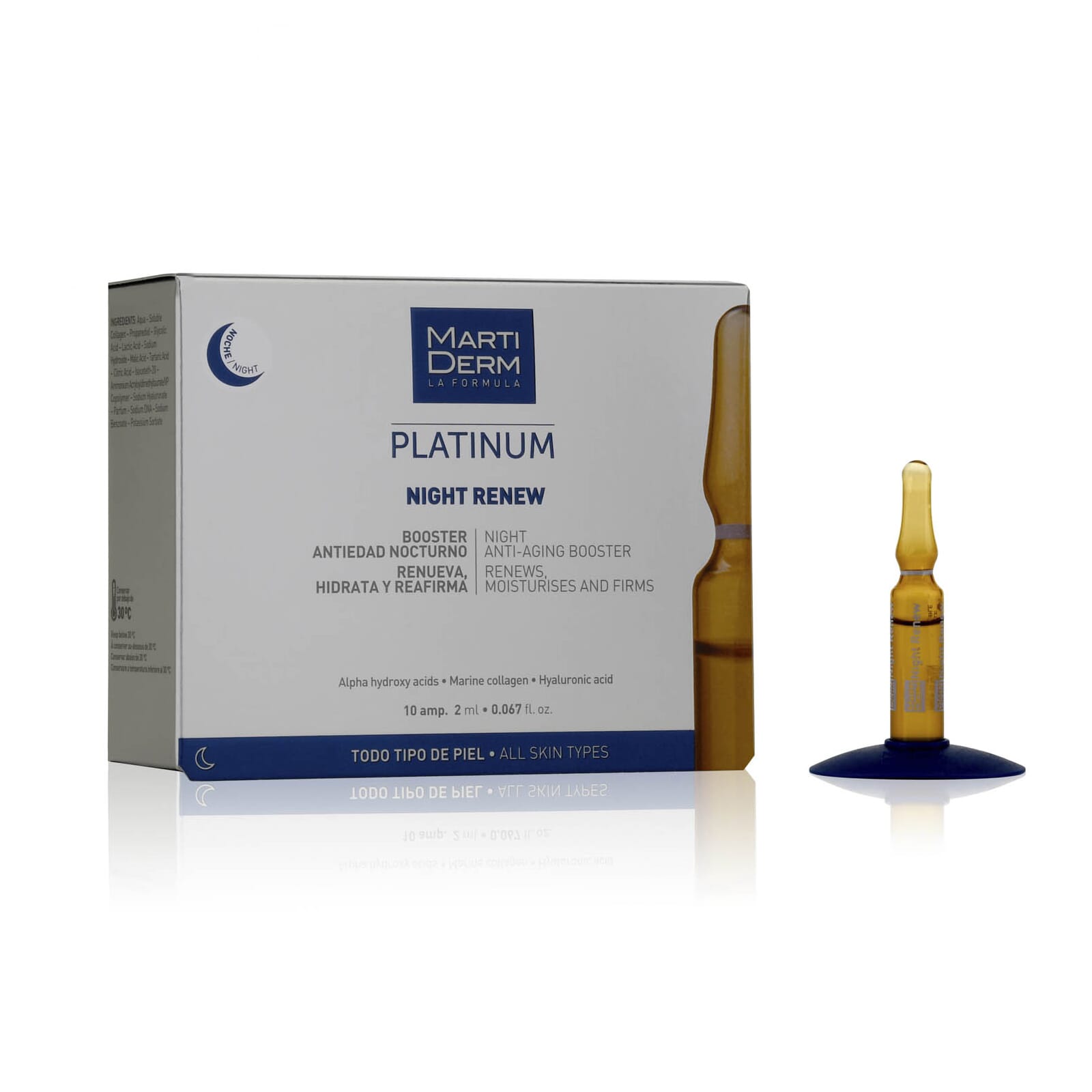 PLATINUM NIGHT RENEW 10 Ampolas de 2ml