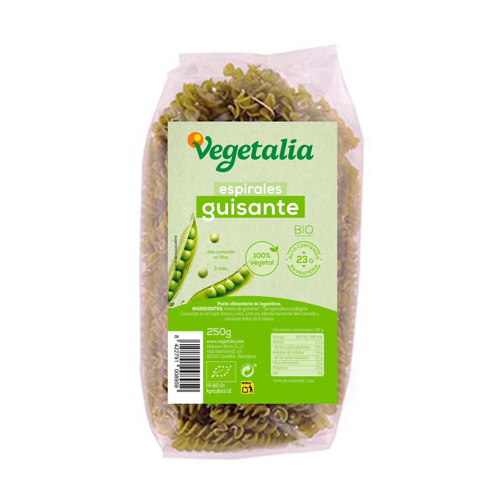 Espirales De Guisantes Bio 250g