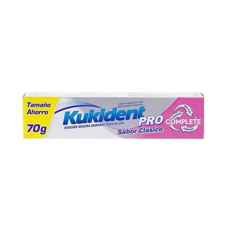 Kukident Pro Complete Crema adhesiva Sabor Original 70g