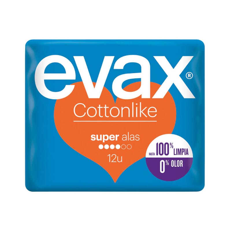 Evax Cottonlike Alas Super 12 Uds de Evax