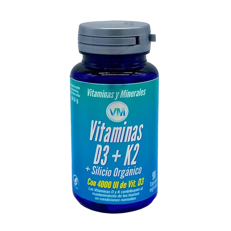 Vitaminas D3+K2 + Silicio Orgánico 90 VCaps