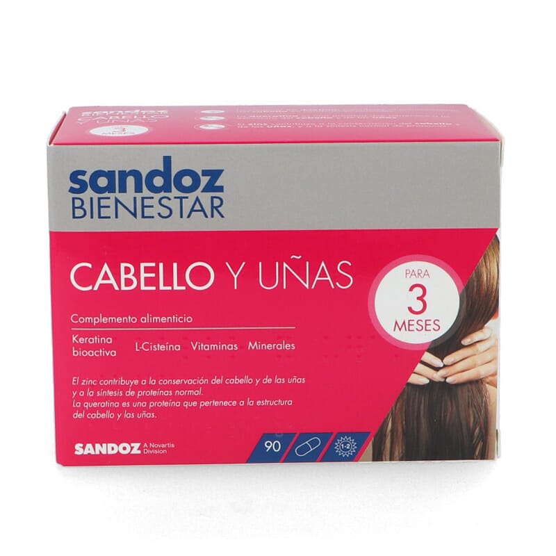 SANDOZ BIENESTAR CABELLO Y UÑAS PACK 3 MESES 90 Caps