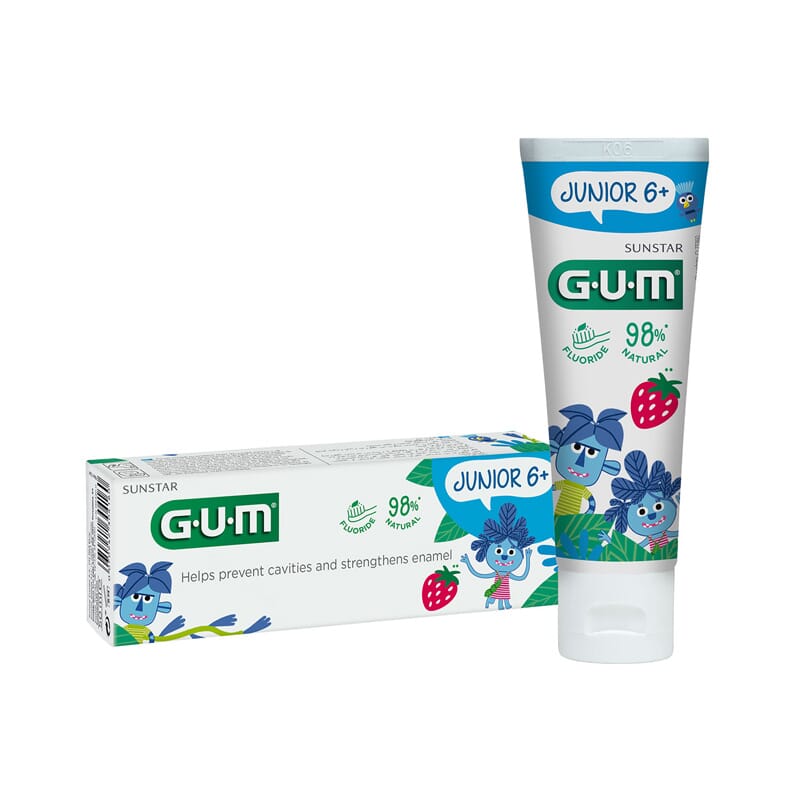 GUM JUNIOR PASTA DENTÍFRICA FRESA 7+ AÑOS 50 ml