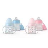 Suavinex Biberón First Silicona Entrena +4M - ¡Del biberón al vaso!