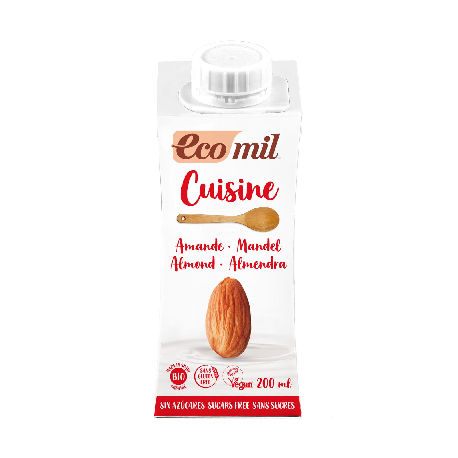 Crema De Almendra Sin Azúcar Para Cocinar Bio 200 ml