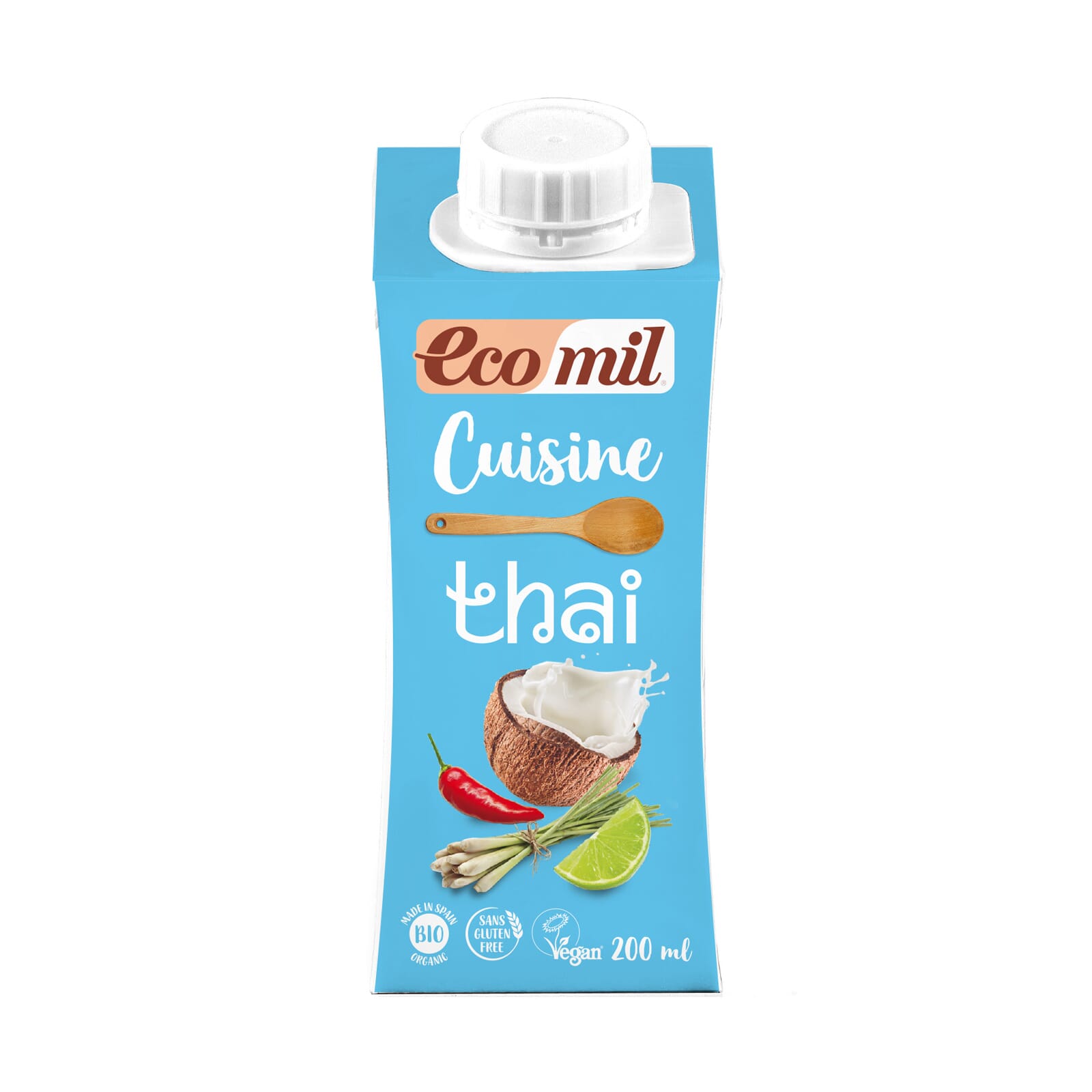 Thai Crema De Coco Con toque Picante Para Cocinar Bio 200 ml