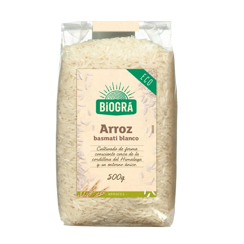 ARROZ BASMATI BLANCO BIO 500g