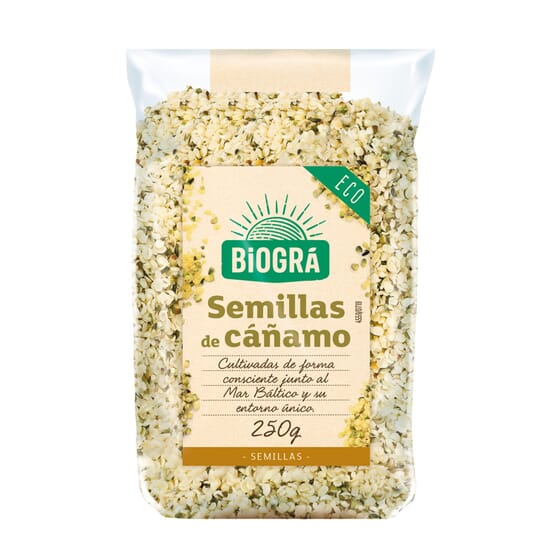 Sementes de Cânhamo Descascadas Bio 250g - Biogra