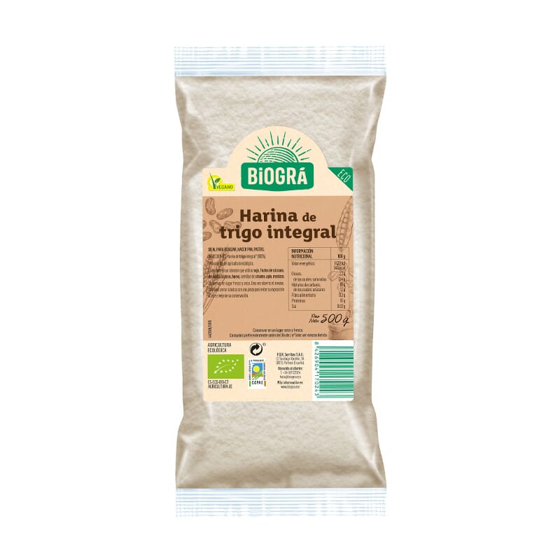 HARINA DE TRIGO INTEGRAL BIO 500g