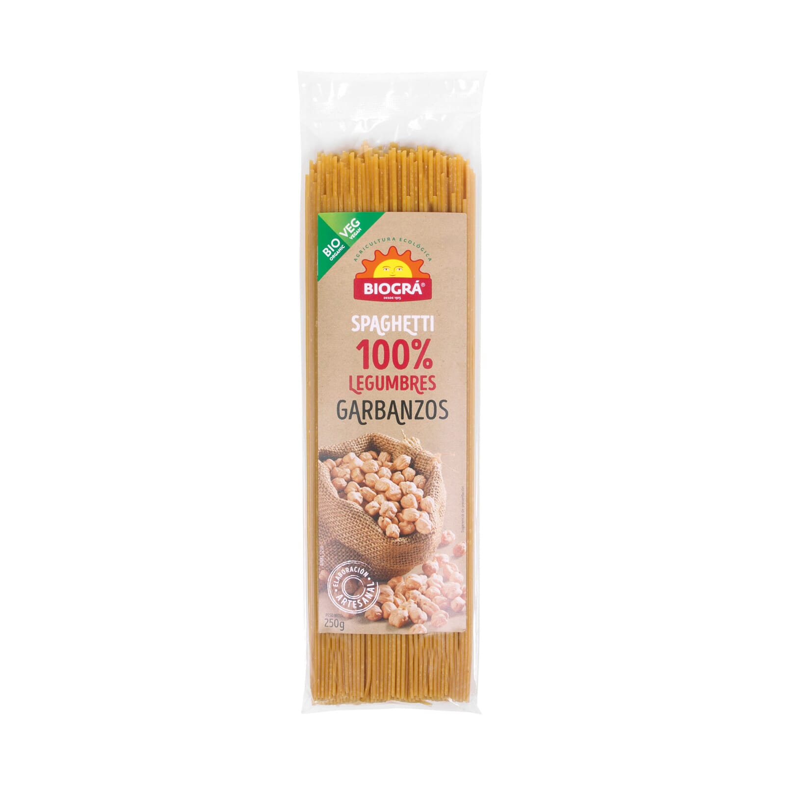 Spaguetti De Garbanzos 100% Legumbres Bio 250g