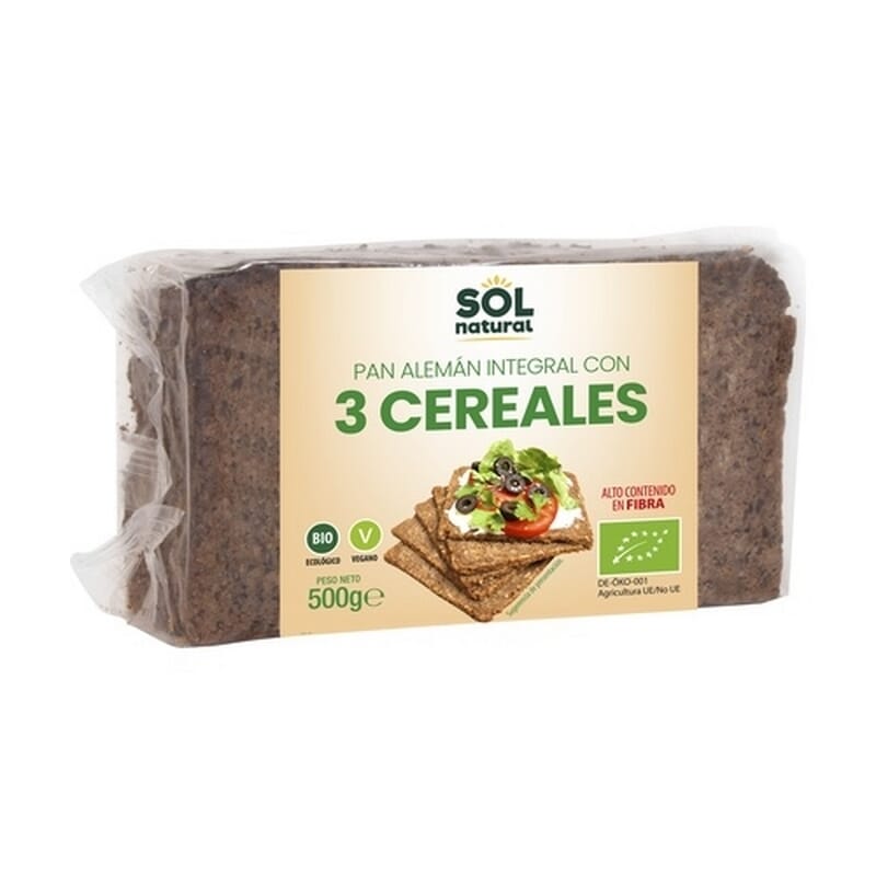 Pan Alemán 3 Cereales Bio 500g