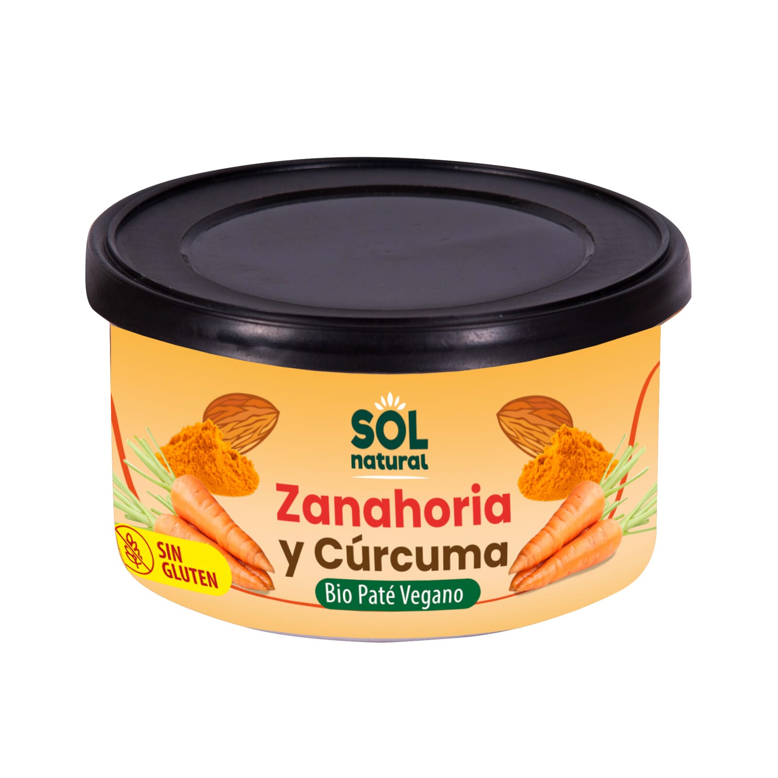 PATÉ VEGANO DE ZANAHORIA Y CÚRCUMA BIO 125g