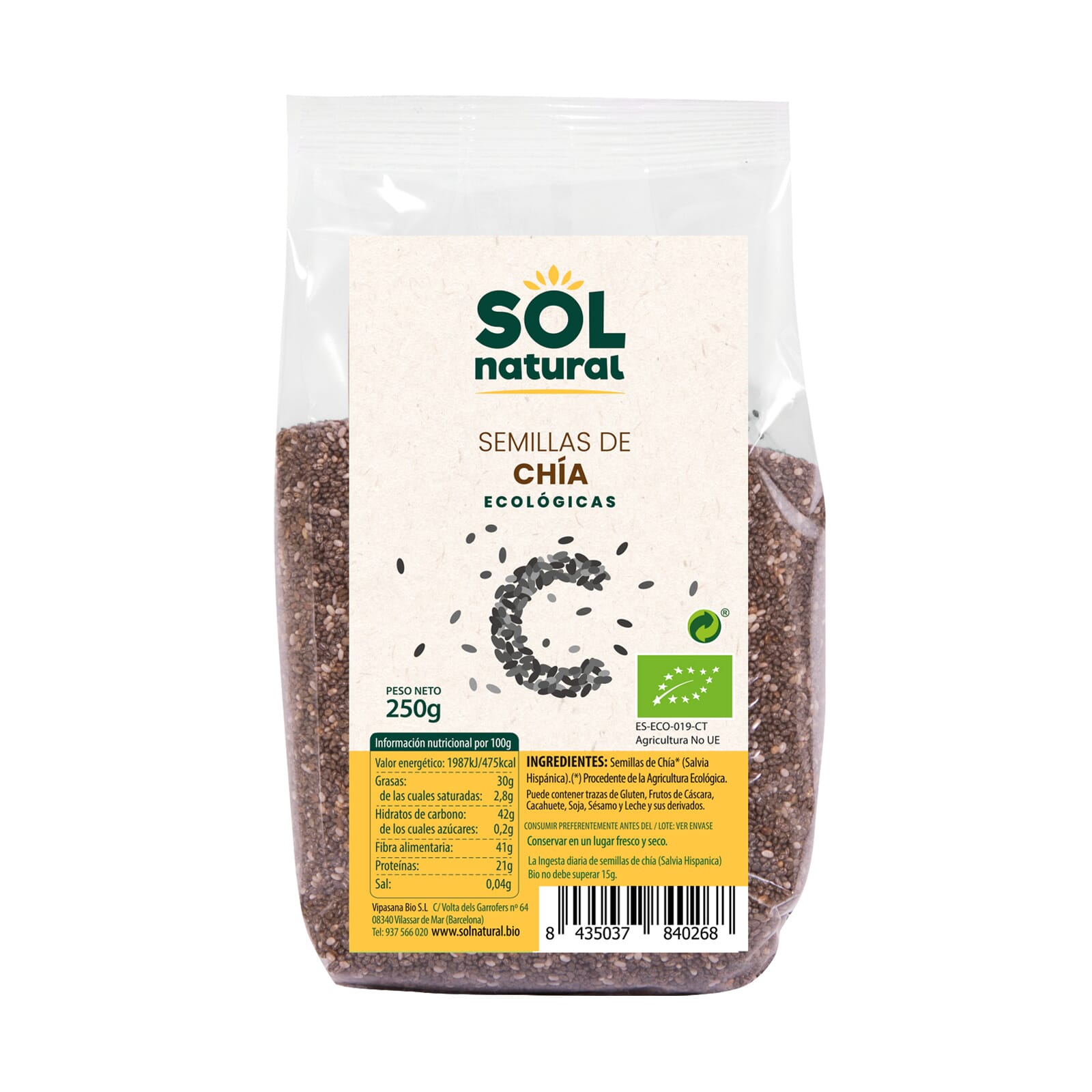 SEMILLAS DE CHÍA BIO 250g