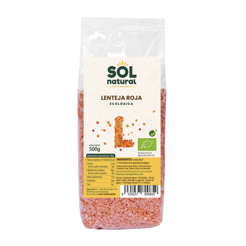 Lenteja Roja Bio 500g