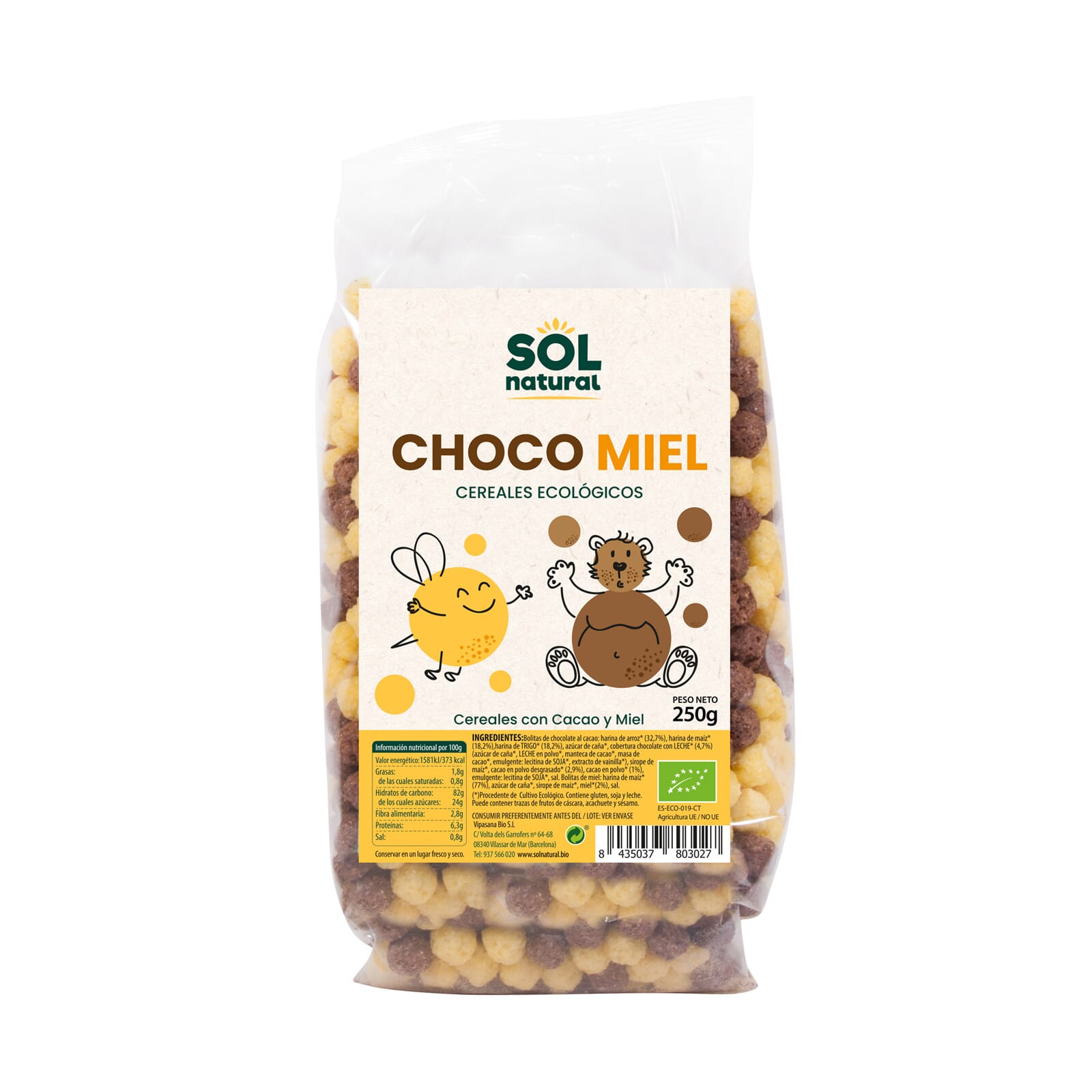 BOLITAS CHOCO-MIEL BIO 250g