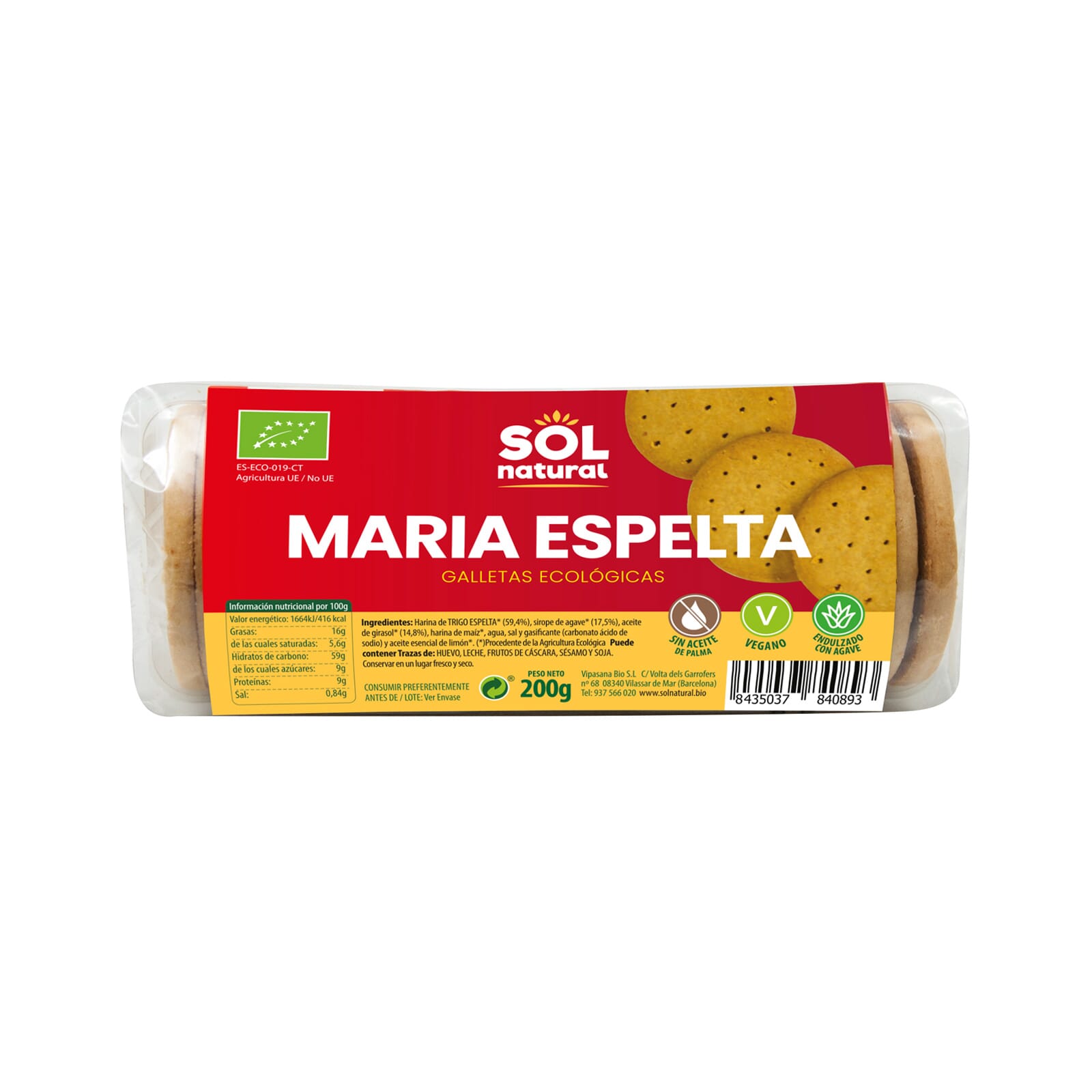 GALLETAS MARÍA DE ESPELTA BIO 200g