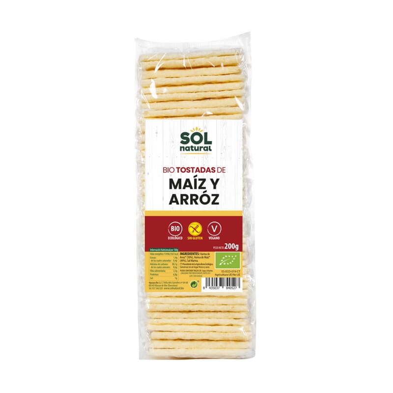 Tostadas De Maíz Y Arroz Bio 200g
