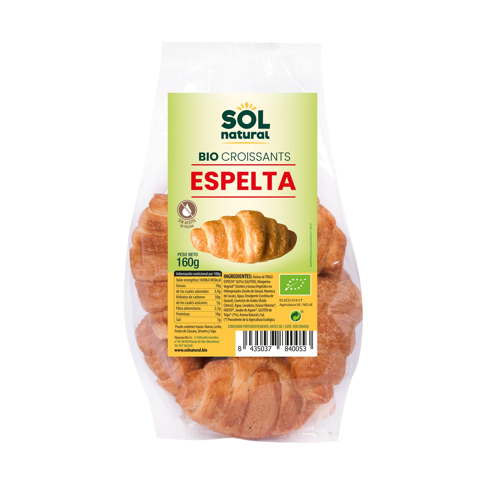 CROISSANTS DE ESPELTA BIO 160g