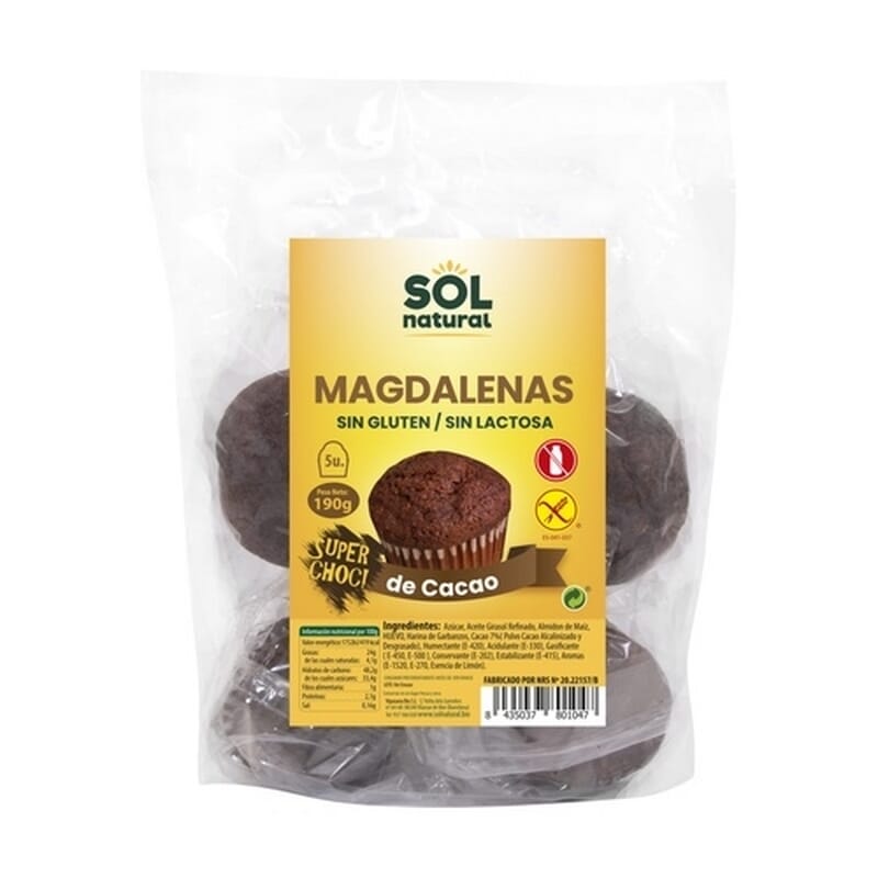 Magdalenas De Cacao Sin Gluten  