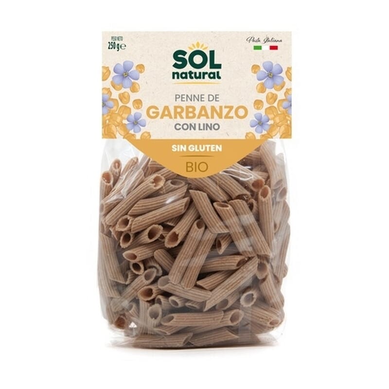 Macarrones De Garbanzos Y Lino Sin Gluten Bio 