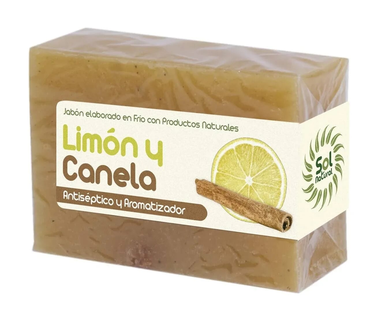 Jabón Natural Sólido De Limón Y Canela 