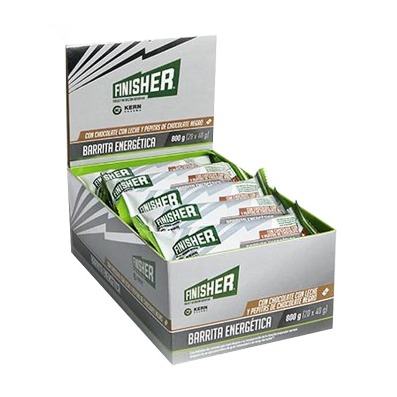 FINISHER BARRA ENERGÉTICA CHOCOLATE COM PEPITAS 20 Barras de 40g
